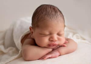 Toledo Newborn Photographer baby with arms crossed